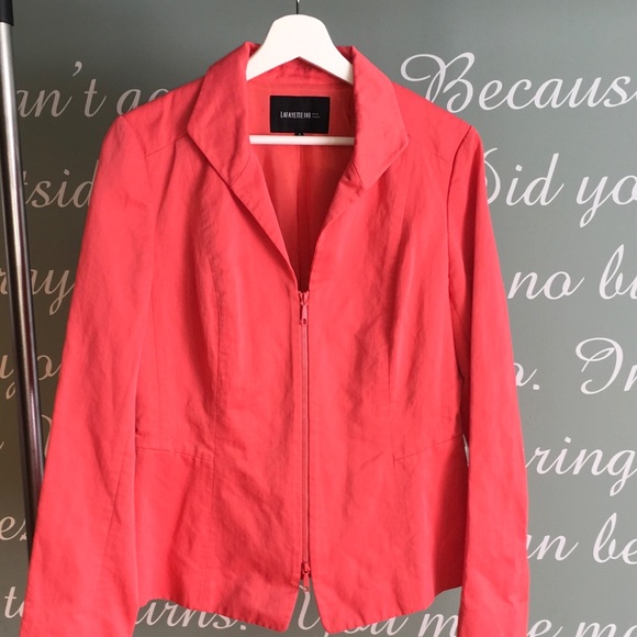 LAFAYETTE 148 PINK ZIP FRONT JACKET - Picture 1 of 3